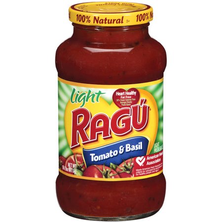 Ragú No Sugar Added Tomato & Basil Light Pasta Sauce 24 oz. - Walmart.com