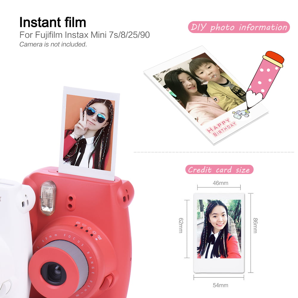 Fujifilm Instax Mini 20 Sheets White Film Photo Paper Snapshot 