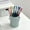 Light Blue, variant on Desk Pen Holder,Metal Pencil Holder for Desk,Desk Organizer with Handle,Makeup Brush Holders,Pencil Cup,Desktop Storage Organizer for Office,Office,Home (Cream White)