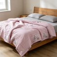thumbnail image 4 of Yardvibe Cooling Comforter Twin Size, Deer Print Breathable Summer Comforter for Hot Sleepers & Night Sweats, Silky Smooth Cooling Blanket, Pink (B), 4 of 9