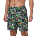 thumbnail image 2 of Uemuo Dinosaur Plays Soccer Pattern Mens Swim Trunks Quick Dry Board Shorts with Mesh Lining, Stretch Beach Shorts Quick Dry No-Chafing Board Shorts-Medium, 2 of 9