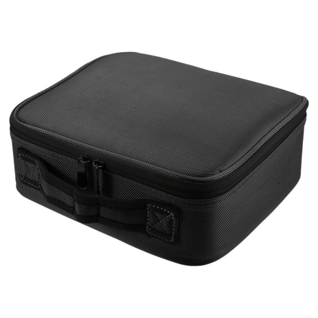 Maquillaje Bolsa Organizador, Oxford Tela PU Cuero, Negro, 1 Ud.