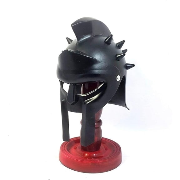 THOR INSTRUMENTS Armor Gladiator Mini Helmet Roman Reenactment Black Powder Coated Finish Rustic Vintage Home Decor Gifts