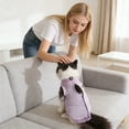 thumbnail image 4 of Cat Recovery Suit, Breathable Soft Cotton Cat Surgical Onesie,Alternative for Abdominal Wounds, Anti Licking After Spay Neuter Surgery Suit for Kitten Adult Cats(M,Black), 4 of 4