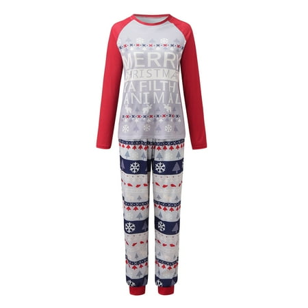 

GWAABD Big Sister Pajamas Family Pants Women Blouse Clothes and Pajamas Print Mommy Tops