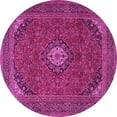 thumbnail image 1 of Ahgly Company Indoor Round Medallion Pink Traditional Area Rugs, 8' Round, 1 of 4