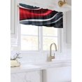 thumbnail image 3 of Valances for Windows Abstract Stitching Rod Pocket Cafe Window Treatments Valance Curtains for Kitchen Bathroom Laundry Basement Windows 56"x16", 3 of 9