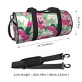 thumbnail image 4 of Xecao Orchids Flowers print Round Travel Duffel Bag is a foldable gym bag with an inner pocket, perfect for travel sports, 4 of 8