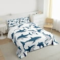 thumbnail image 3 of Feelyou Marine Shark Teen Queen Comforter Set, Sea Animal Bedding Comforter Set, 3pcs, 3 of 8