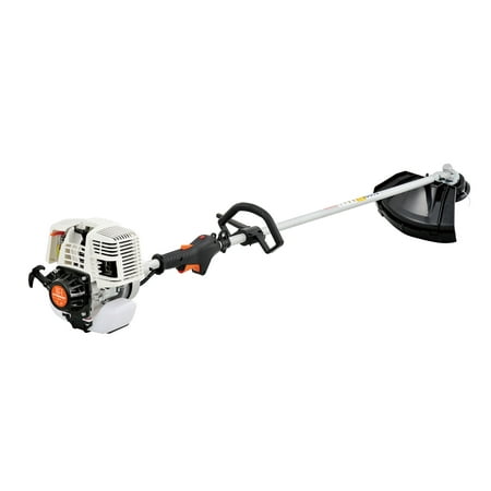 Sunseeker 31 cc Gas 4-Cycle 2-in-1 Straight Shaft Grass Trimmer with Brush Cutter Blade and Bonus