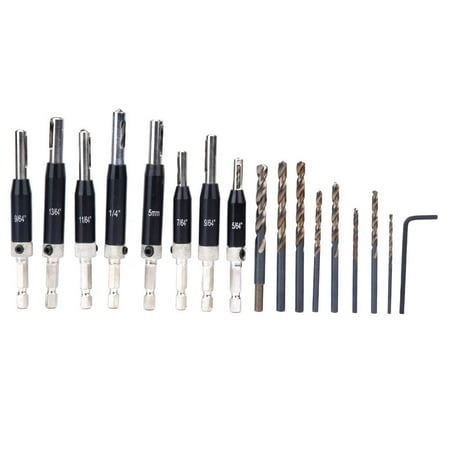

Door Window Hinge Hole Puncher Self Centering Drill Bit with Hex Wrench