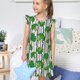 thumbnail image 4 of Fotbe Broccoli 2 Vestido de Dormir para Niñas de 3 a 10 Años, Mangas Cortas, Estilo Princesa, Pijama Camisón con Mangas Voladas-XX-Large, 4 of 6