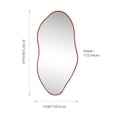 thumbnail image 3 of JONATHAN Y MIR200B Everly 20 in. W x 42 in. H Large Irregular Framed Decorative Wall Mirror, Red, 3 of 7