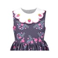thumbnail image 6 of Sunny Fashion Girls Dress Floral Strawberry Embroidery Pocket Sleeveless Casual Party 7-8 Years, 6 of 9