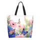 thumbnail image 1 of Easygdp Butterfly And Flowers Bolsas Tote para Mujer, Bolsos de Hombro para Viaje, Bolsos de Mano de Gran Capacidad para Compras y Trabajo, 1 of 8