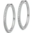 thumbnail image 2 of 14K White Gold Diamond Milgrain Hinged Hoop Earrings (29 X 29) Made In India em4280-055-wa, 2 of 5