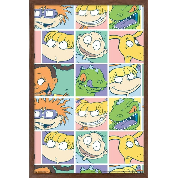 Nickelodeon Rugrats Grid Wall Poster, 14.725" x 22.375", Framed