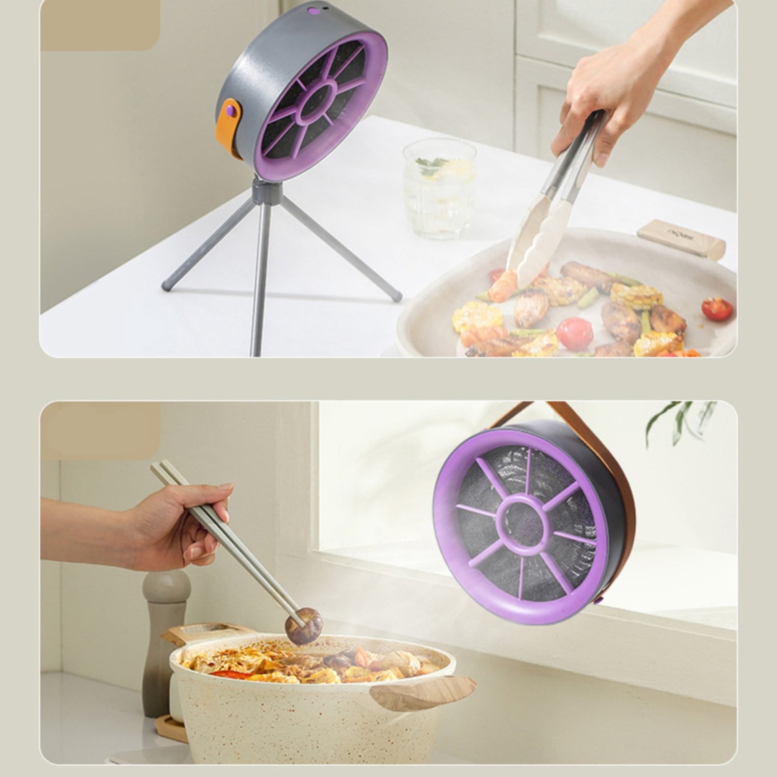 Cookware Set Clearance! Purifier Purifier Fan Portable Range Hood Kitchen 3 Speed Desktop Compact Range Hood with 2 Pcs Filter Cotton Purifier Fan for Indoor Rvs