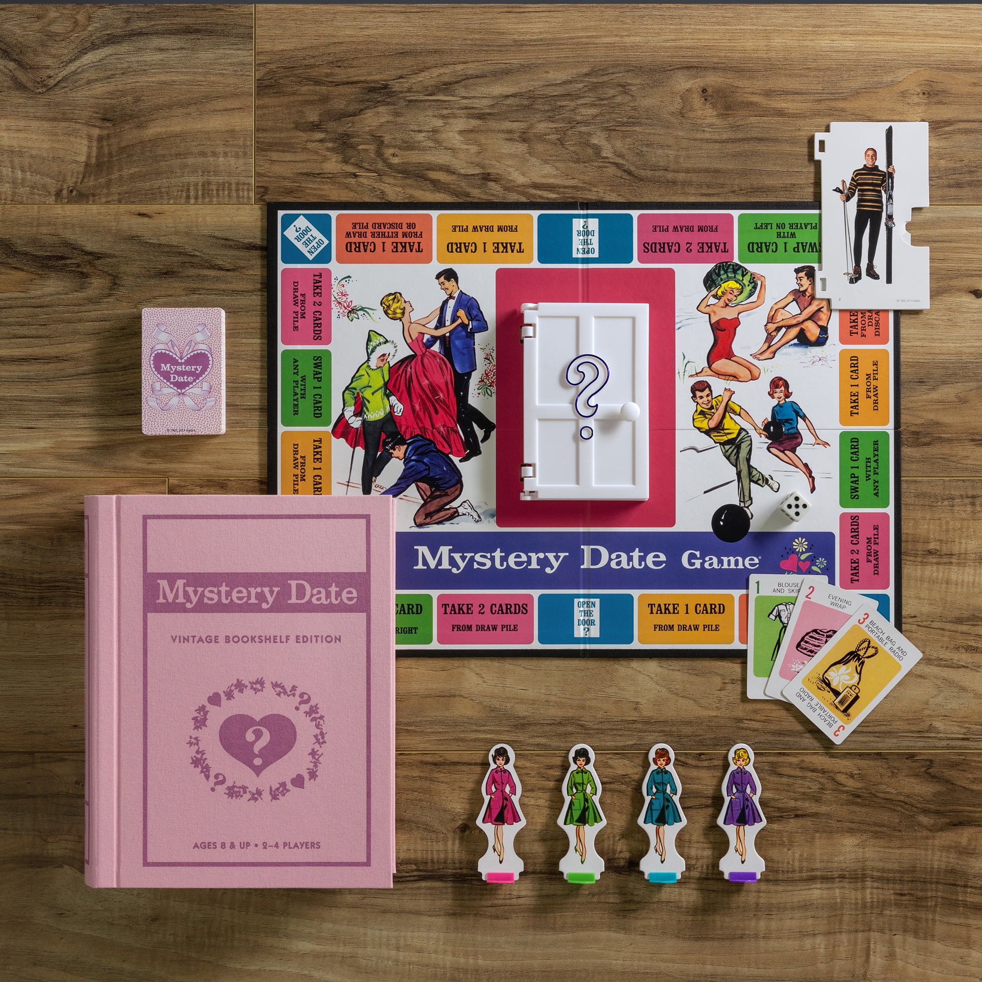 WS Game Company Boggle, Catch Phrase, Mystery Date, and Yahtzee Vintage Board Game Bookshelf Collection