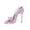 Pink, variant on SmartBy Brooch Pin Shiny Rhinestones Inlaid High Heel Shape Pin Collar Coat Badge Dresses Party Evening Attire