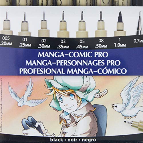 Manga-Comic Pro Pigma Micron Pens - 8 Piece Set