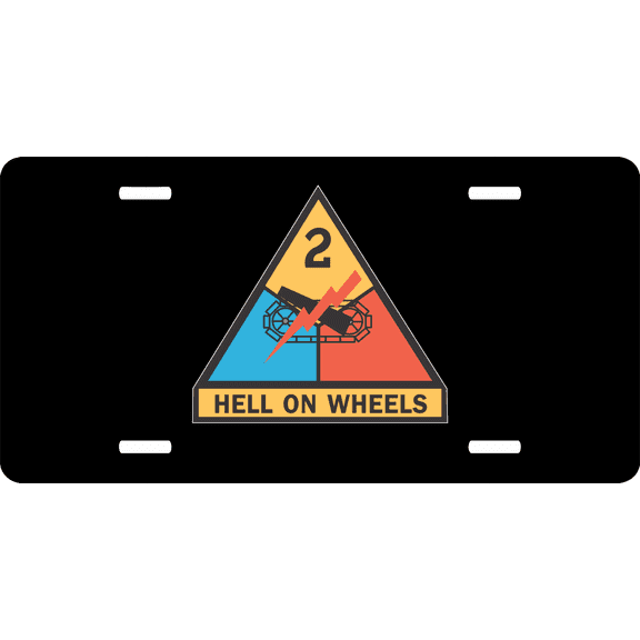 U.S. Army 2nd Armored License Plate
