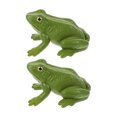 thumbnail image 4 of STRANDCHIC 2Pcs Decorative Frogs Models Green Plastic Frog Ornament Indoor Decor, 4 of 7