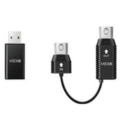Wireless 5-Pin MIDI to USB Adapter Connector for Keyboard Synthesizer Digital Piano Electronic Drum