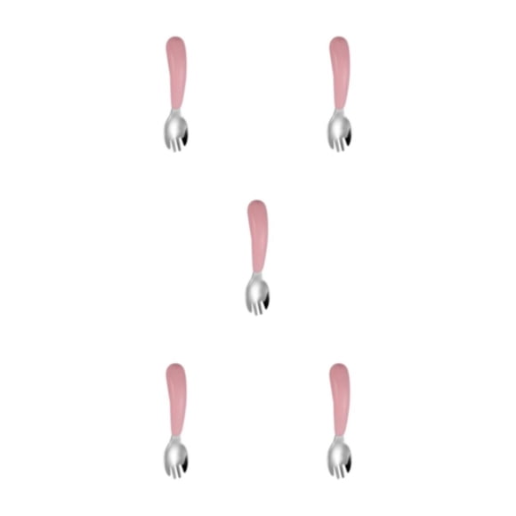 Wosthever Vajilla de acero inoxidable para niños, cuchara, tenedor, compartimento en forma de cuenco para bebé, juego de cubiertos, Type2 NO2