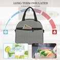 thumbnail image 5 of Sigee Houndstooth Black And White for Reusable Lunch Box for Men/Women for Work, Office, Picnic - Spacious, Lightweight, and Easy to Clean, 5 of 5