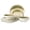 Green, variant on Gibson Elite Crescenton 12-Piece Blue Stoneware Dinnerware Set
