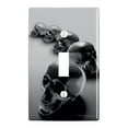 thumbnail image 1 of Metal Skulls Skeletons Plastic Wall Decor Toggle Light Switch Plate Cover, 1 of 4