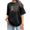 4-Black, variant on Foliage Wreath Sunrise Tomb Easter Christian He Is Risen Verse Women Vintage Washed T-Shirt Short Sleeve Loose Tops