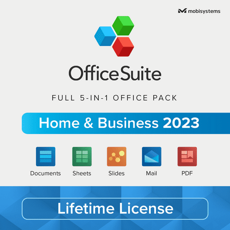 OfficeSuite Home & Business 2023 | Lifetime License | Documents, Sheets, Slides, PDF, Mail & Calendar for Windows