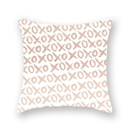 

dosili 2023 Fashion Pink Letters Rose Gold Powder Peach Skin Pillowcase Sofa Cushion Household Goods