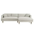 thumbnail image 4 of Modway Zoya Right-Facing Down Filled Overstuffed Sectional Sofa in Heathered Weave Ivory, 4 of 6