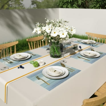 Placemats Set Of 4 Pvc Placemats For Dning Table No-slp Heat Resistant Washable Table Mats For Party Wedding Outdoor