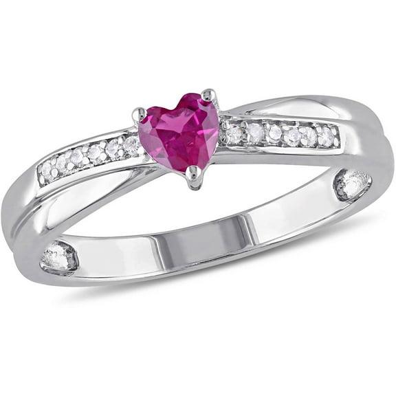 Everly Women's Created Ruby Sterling Silver Ring