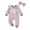 Purple, variant on felwors Infant Baby Girl Fall Outfit Romper Jumpsuits Newborn Clothes | Letter Embroidery Ruffle Trim Long Sleeve Crew Neck Bodysuits Cute Clothing