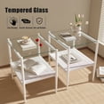 thumbnail image 5 of Set of 2 Rectangle End Table, Tempered Glass Tabletop with MDF layer, Modern Table for Living Room , Transparent Glass, 5 of 5