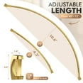 thumbnail image 6 of Curved Shower Curtain Rod 43" to 72" Adjustable, Aluminum Rustproof Expandable Round Shower Rod for Bathroom Bathtub Stall, Need to Drill, Gold, 6 of 8