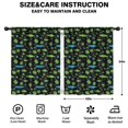 thumbnail image 2 of Blackout Kids Curtains,Black Cartoon Crocodiles Leaves Pattern Childrens Insulated Curtains Set Of 2,Bedroom Essentials,Toddler Room Decor 42"x54", 2 of 5