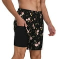 thumbnail image 3 of Fotbe Flowers Men’s Swim Trunks Quick Dry Swim Shorts Board Shorts with Mesh Lining-Medium, 3 of 9