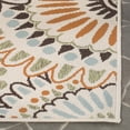thumbnail image 3 of SAFAVIEH Veranda Petra Geometric Indoor/Outdoor Area Rug, 5'3" x 5'3" Square, Cream/Chocolate, 3 of 9