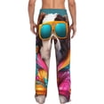 thumbnail image 2 of Bixox Men's Colorful Sunglasses Dog Patterned Pajama Pants with Pockets Lounge Clothes for Home, 2 of 5