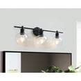 thumbnail image 4 of Aiwen Globe Light Fixture Industrial 3-Light Vanity Light Matte Black Wall Sconce, 4 of 10