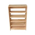 thumbnail image 1 of Adjustable Wooden Shelf Organizer – 6‑Tier 80 cm Pine Rack with Movable Shelves, Compact Storage Unit 52.4 × 30 × 80 cm for Kitchen, Entryway, Office, Living Room, 1 of 3