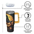 thumbnail image 3 of 30oz Halloween Tumbler with Handle, Skeleton Pumpkin Bat | Print | Halloween Gifts for Women & Men | with Lids and Straws | Stainless Steel Insulated | Travel Coffee Mug, 3 of 5