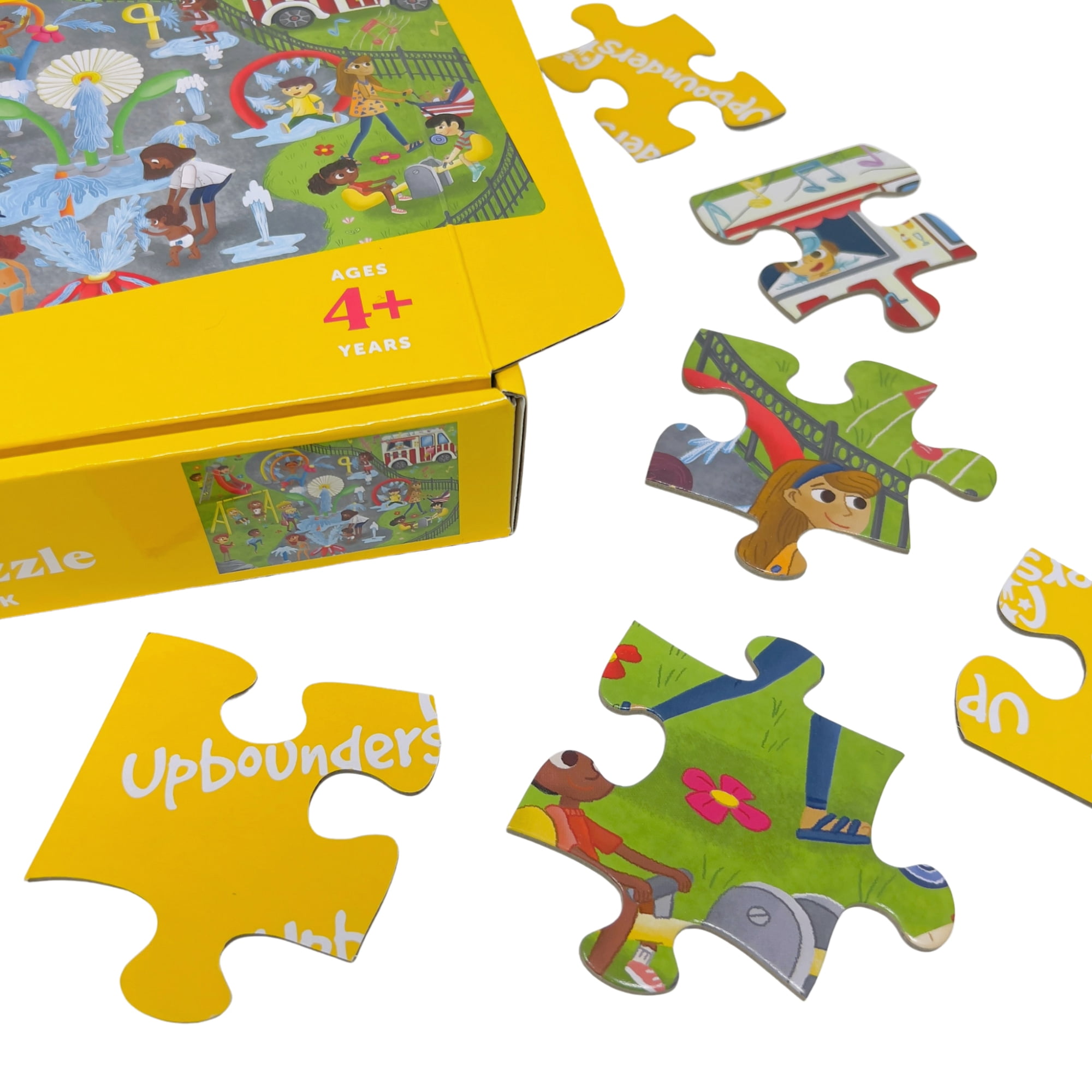 Little Likes Kids - Splash Park Jumbo Puzzle, 48 Pieces, Beginner Jigsaw Floor Puzzle with Multicultural Family Children Preschoolers at Play, Age 4-8