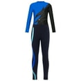 thumbnail image 2 of iixpin Kids Girls Gymnastic Leotard Ballet Dance Biketard Bodysuit with Skating Leggings Set Activewear Blue 8, 2 of 7